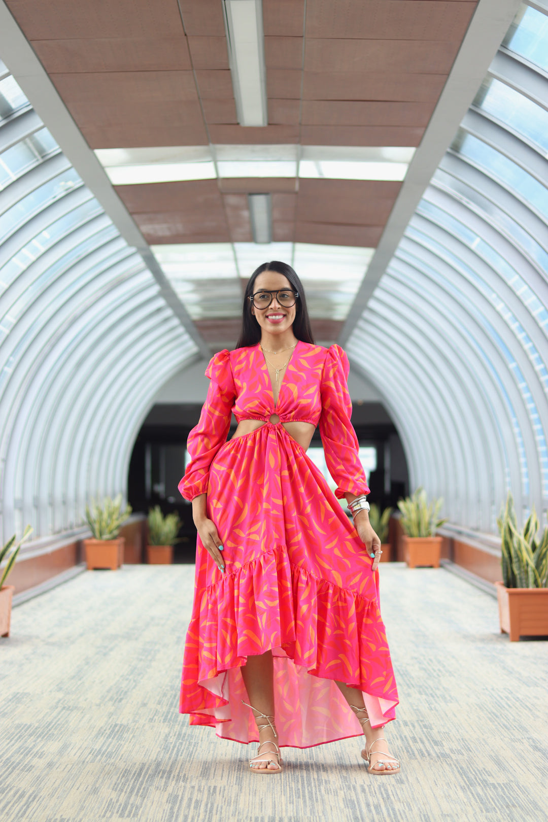 Leaves Cut Mididress