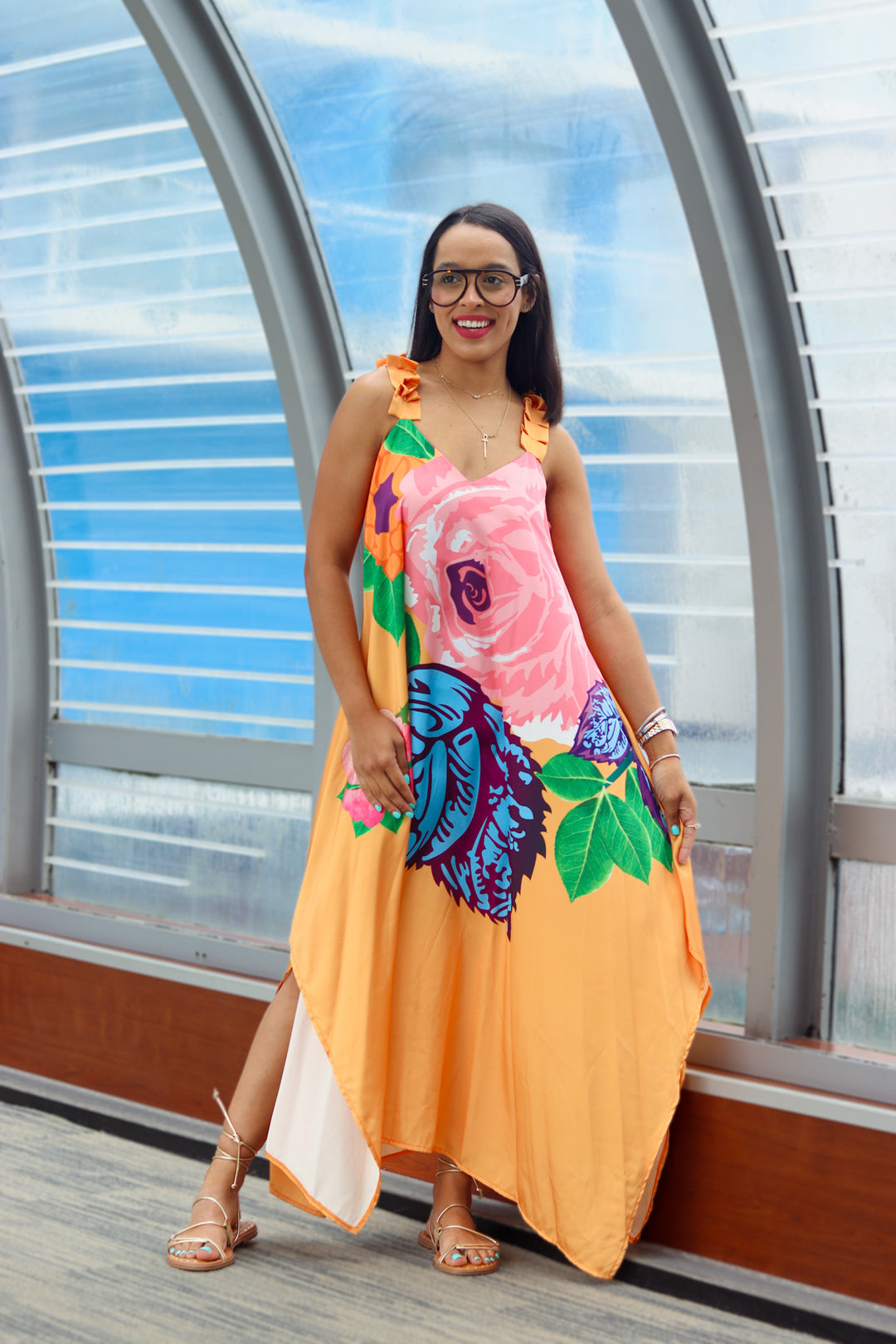 Tangerine Rose Dress