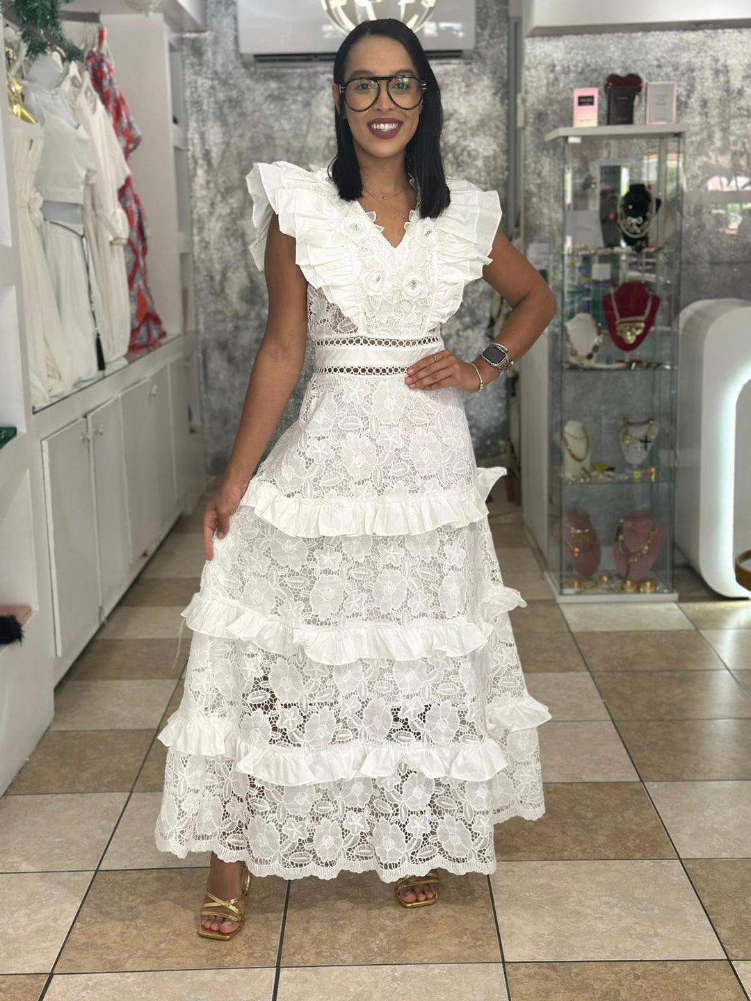 Flower Lace MaxiDress
