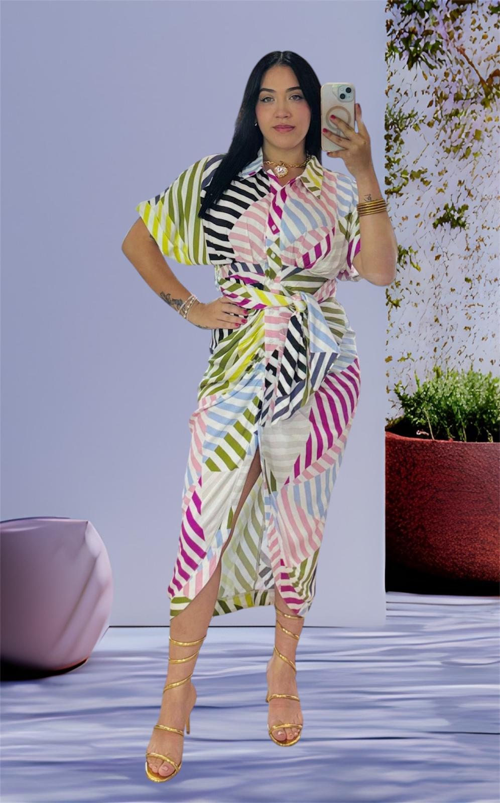 Colorful Midi Dress