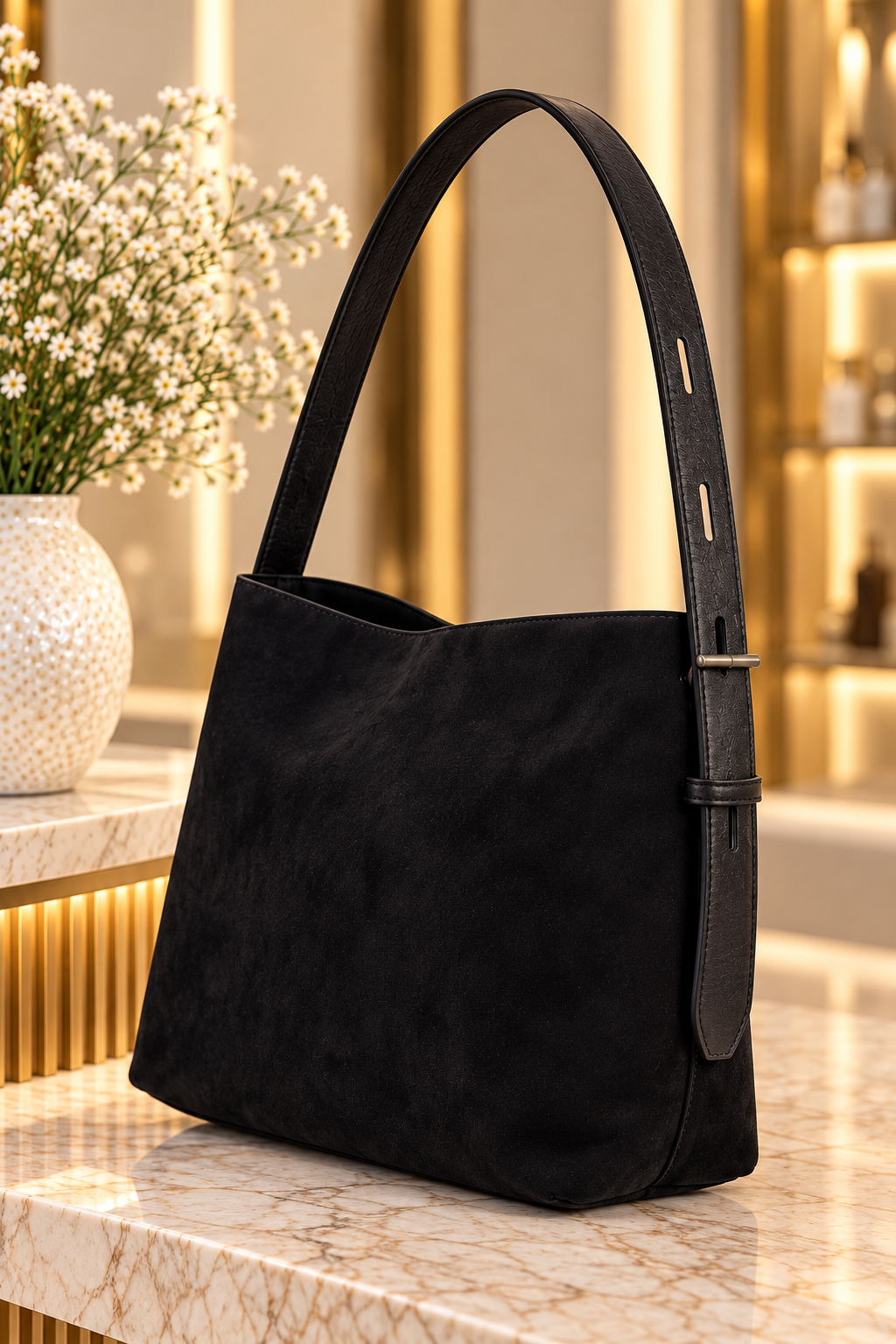 Velvet Bucket Purse