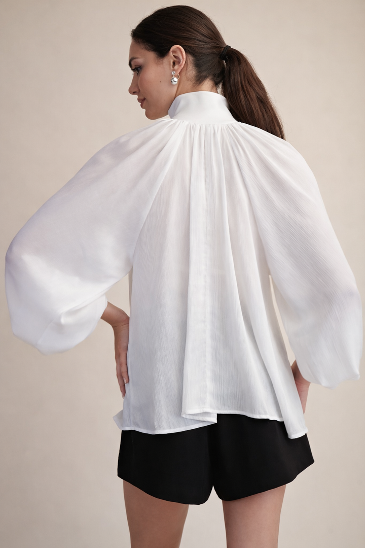 Satin Turtleneck Tunic