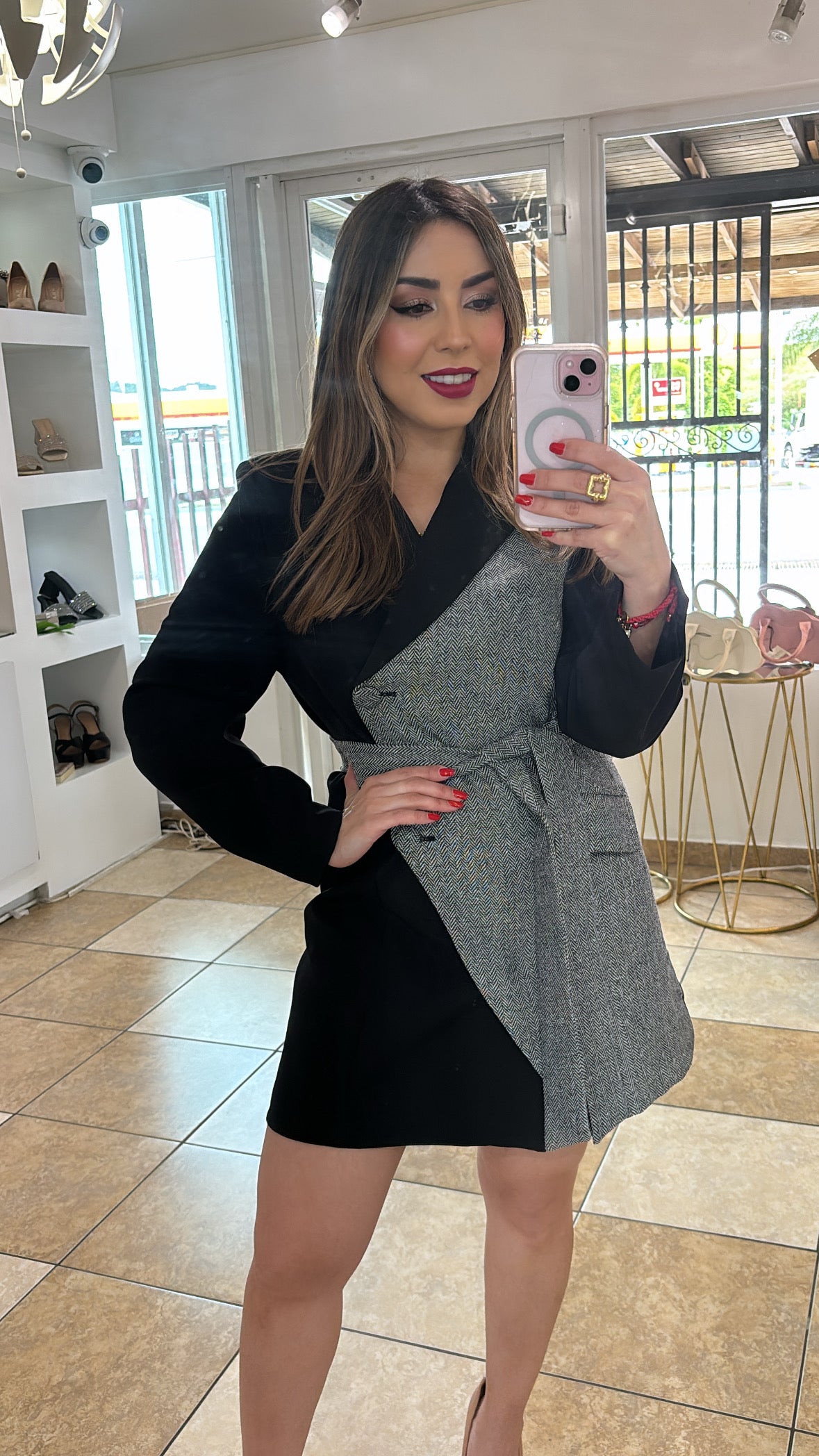 2 Tone Blazer Dress