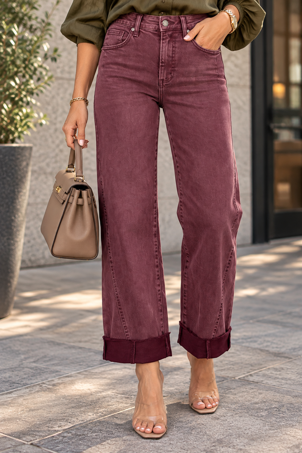Bordeaux High Straight Jean