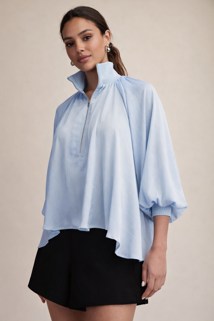 Satin Turtleneck Tunic