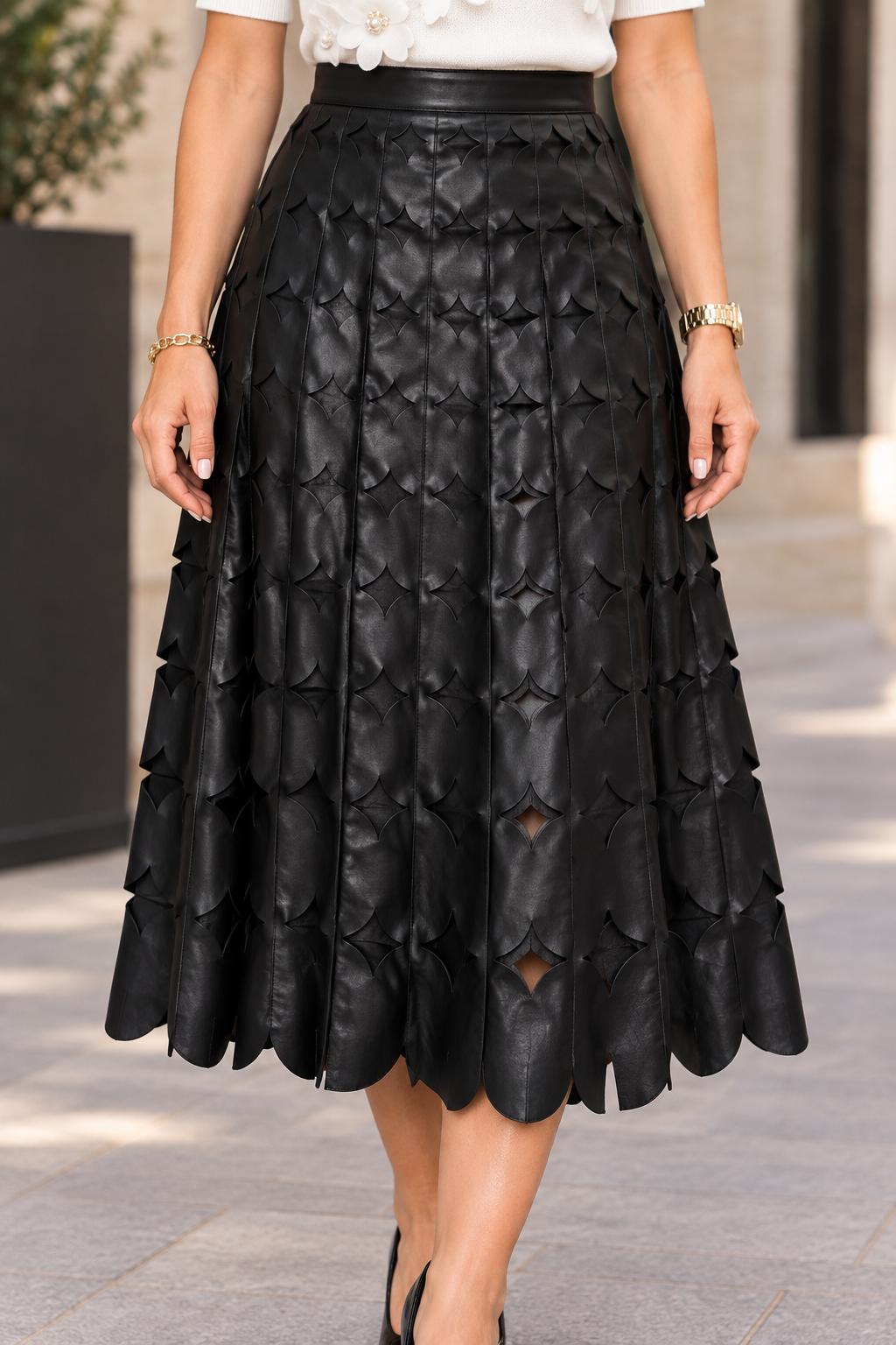Leather Dots Gracias Skirt