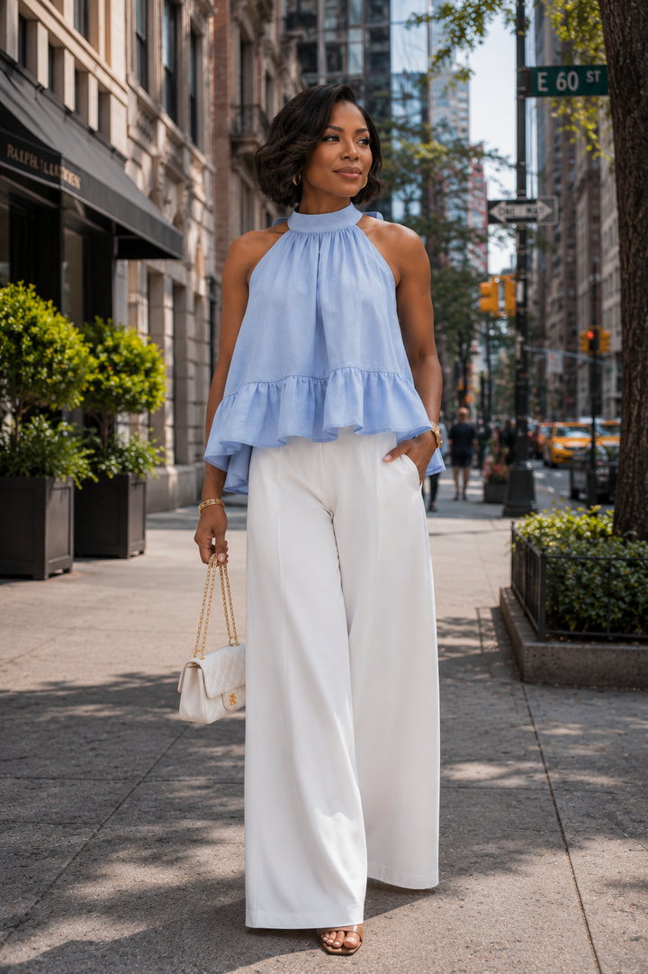 Ruffle Halter Top