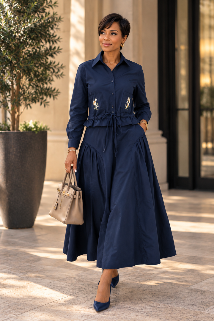 Marine Skirt Set