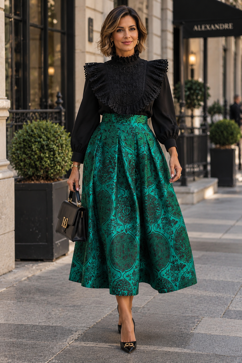 Noir Elegance Blouse