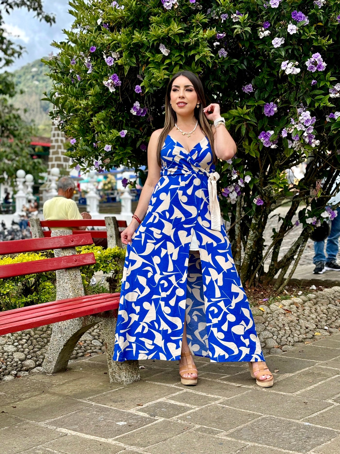 Blue Floral Dress