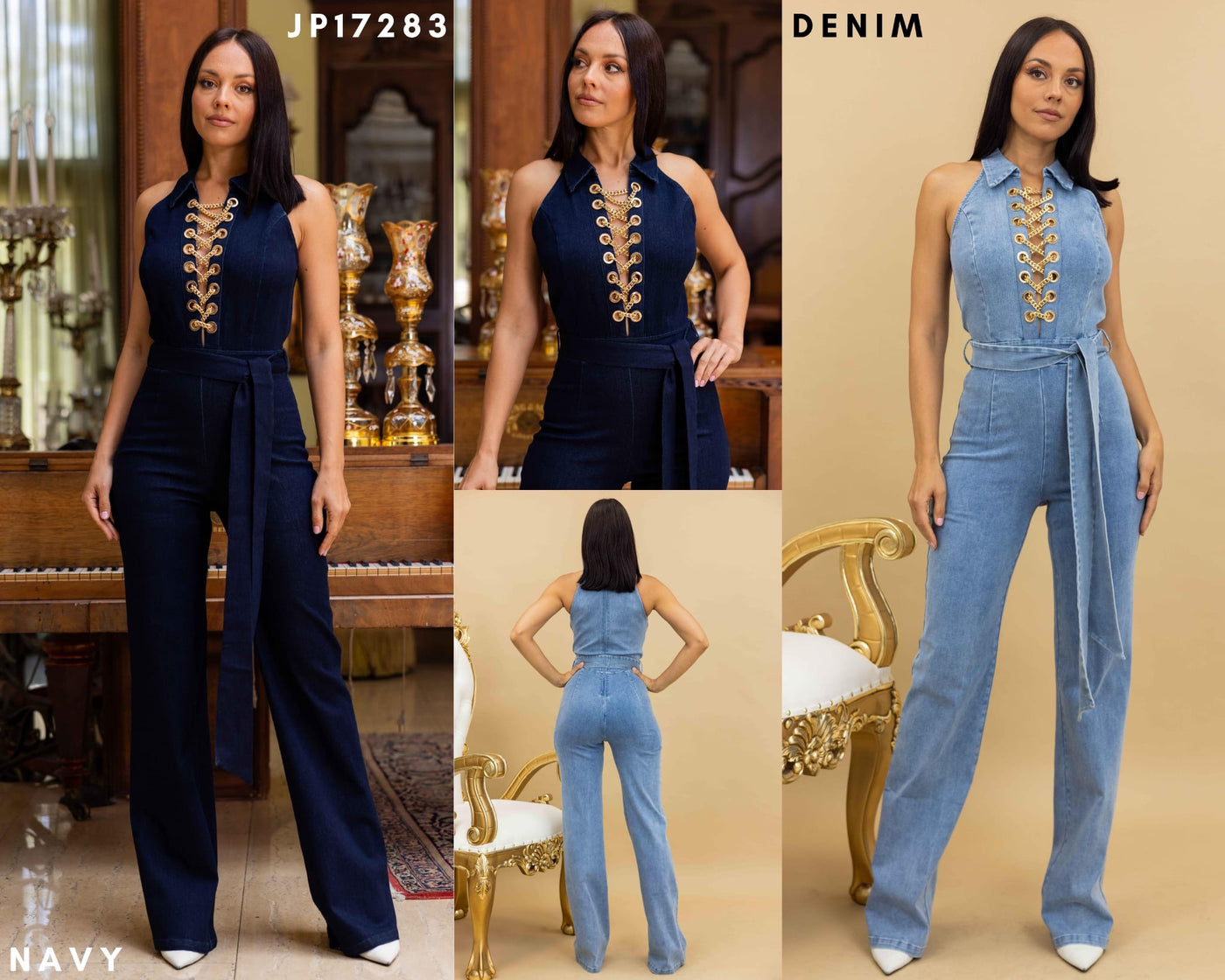 Denim Fashion Jumpsuit