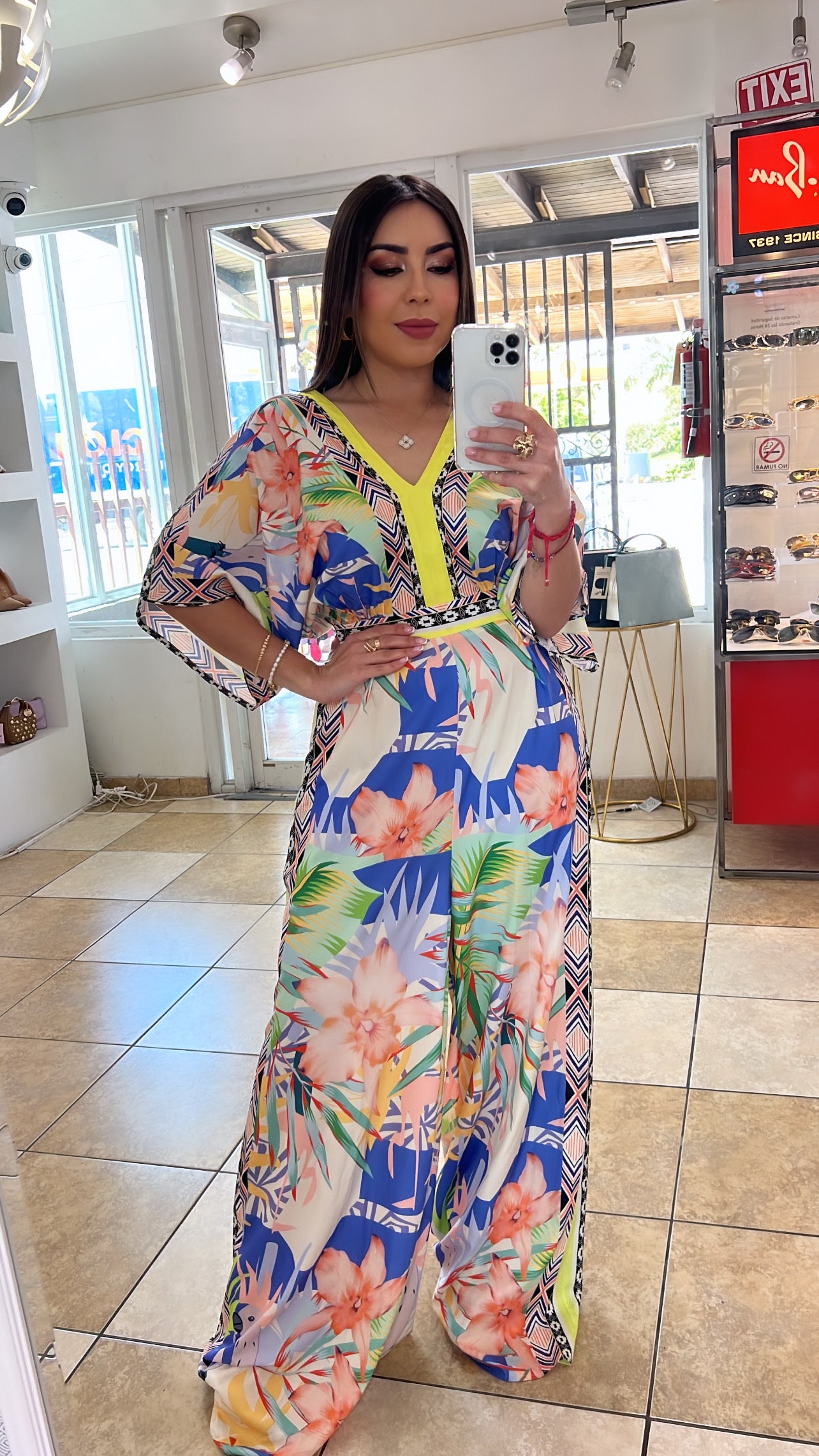 Tropical Kimono Jumpsuit