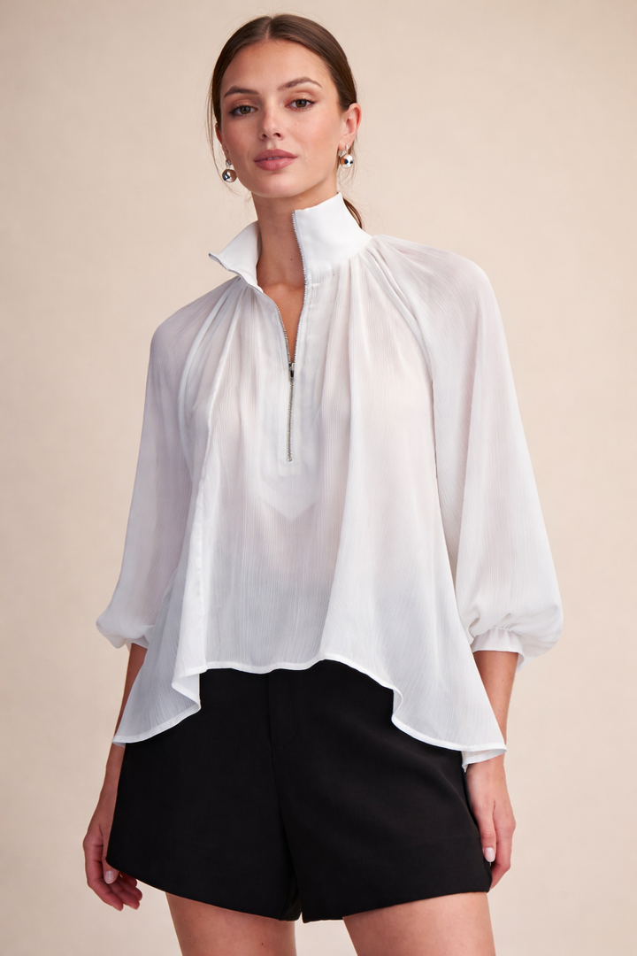 Satin Turtleneck Tunic