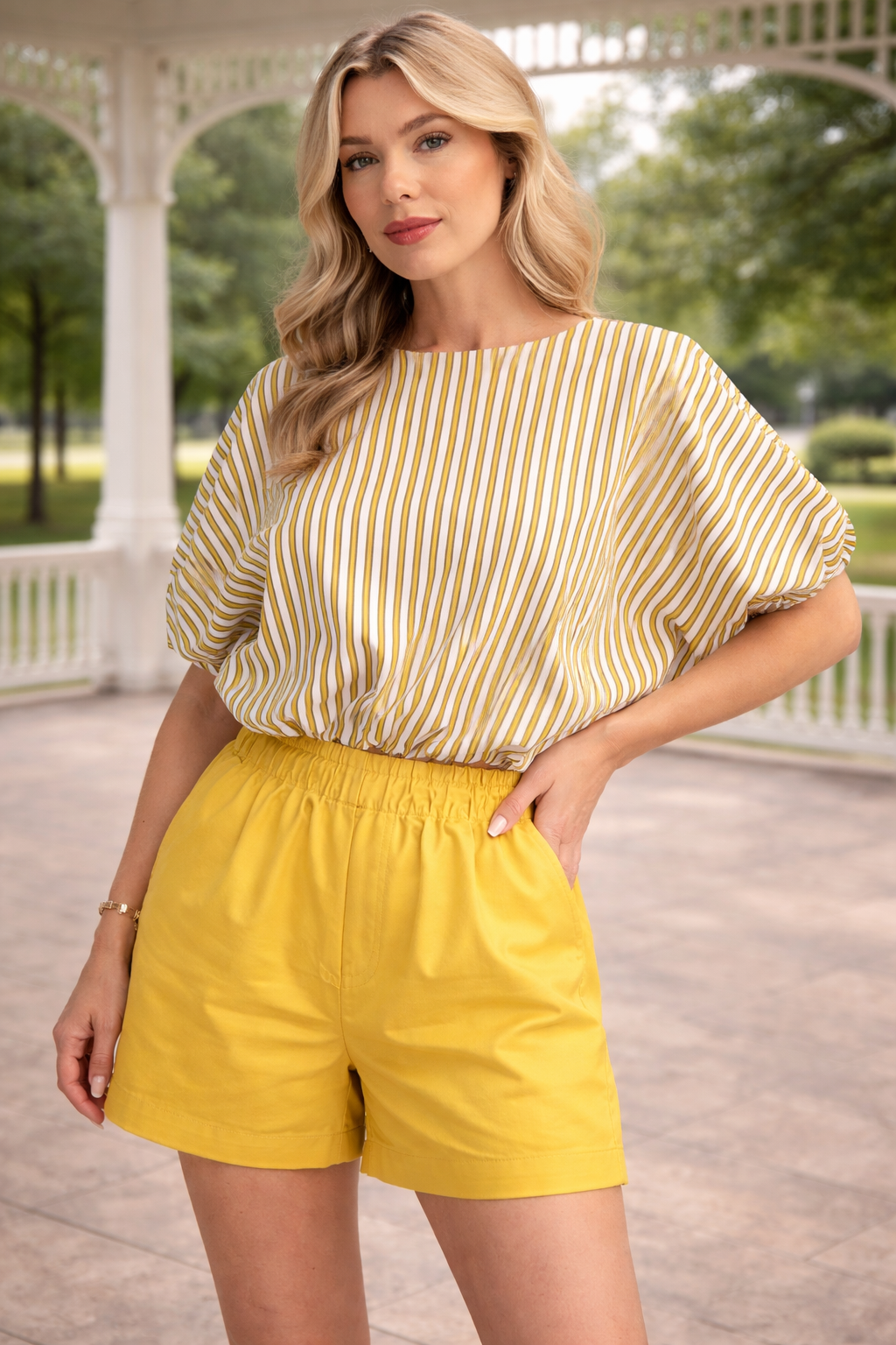 Paperbag Fringe Blouse