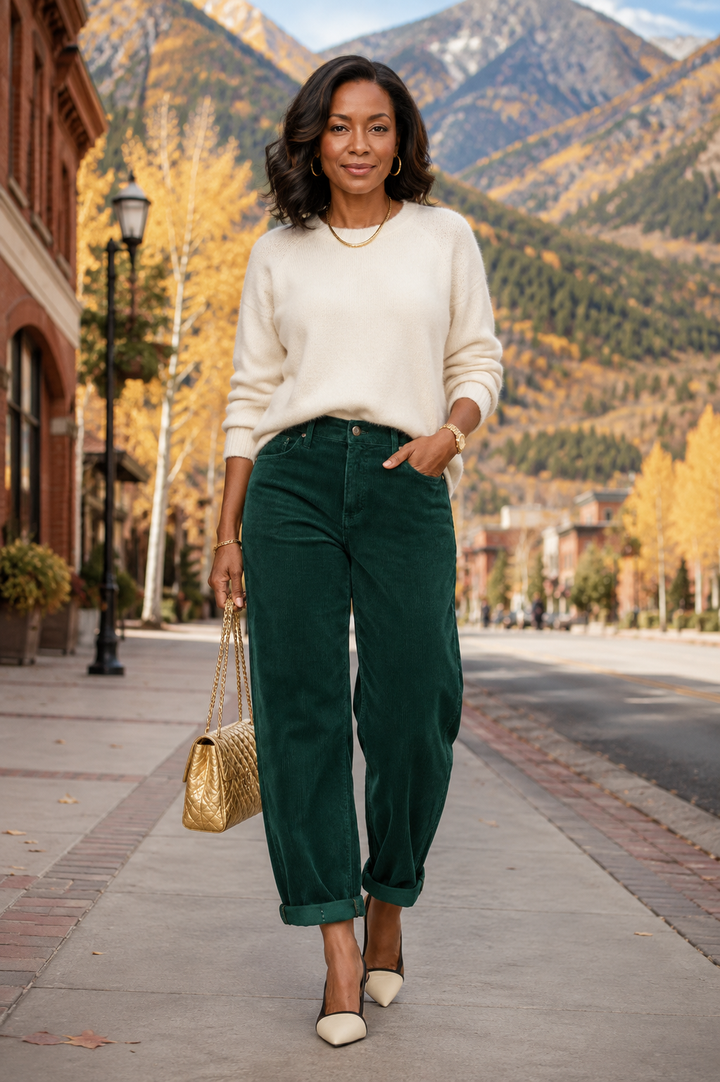 Corduroy Barrel Jean