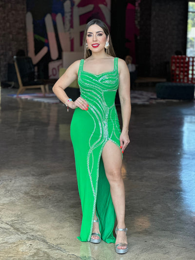Sexy Green Maxi Dress