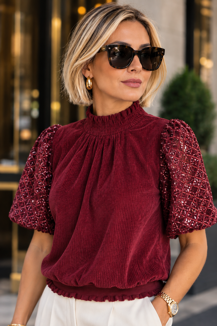 Bordeaux Muse Blouse