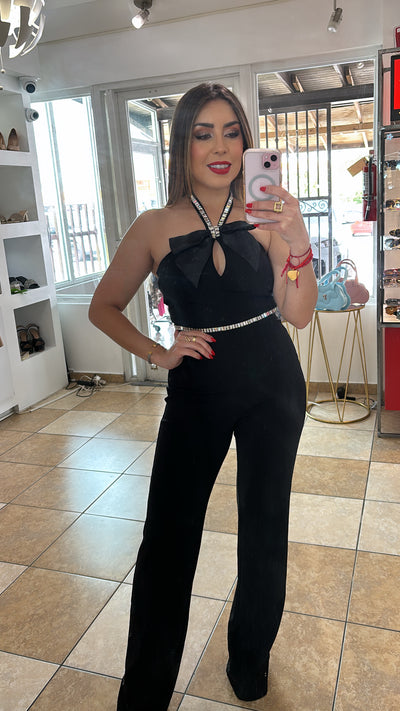 Bow detail Jumpsuit