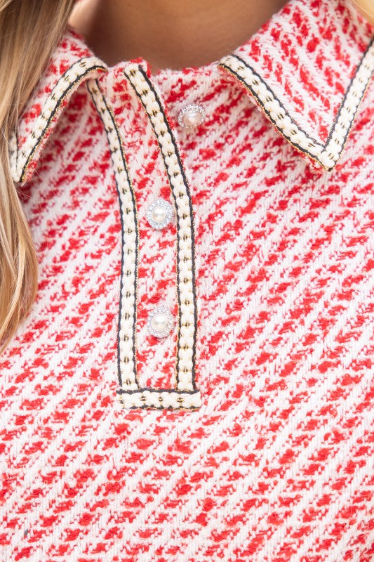 Pearl Quater Tweed Blouse