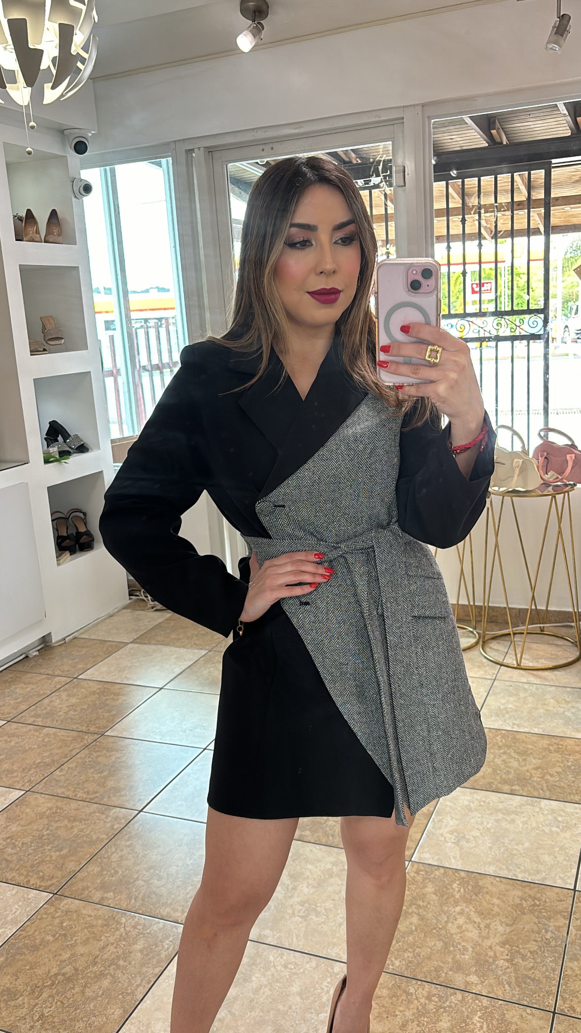 2 Tone Blazer Dress