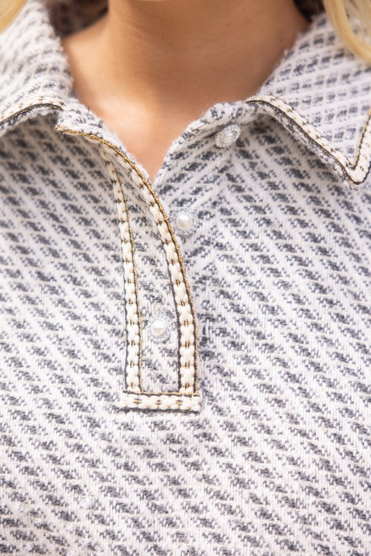 Pearl Quater Tweed Blouse