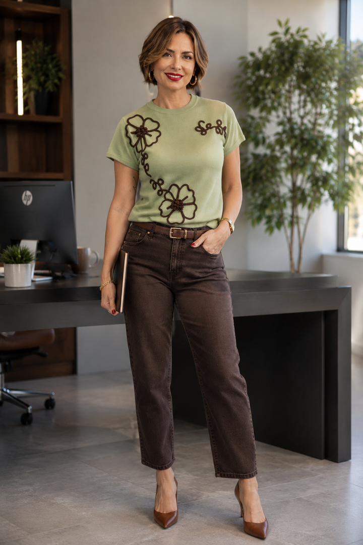 Botanical Bloom Knit Top
