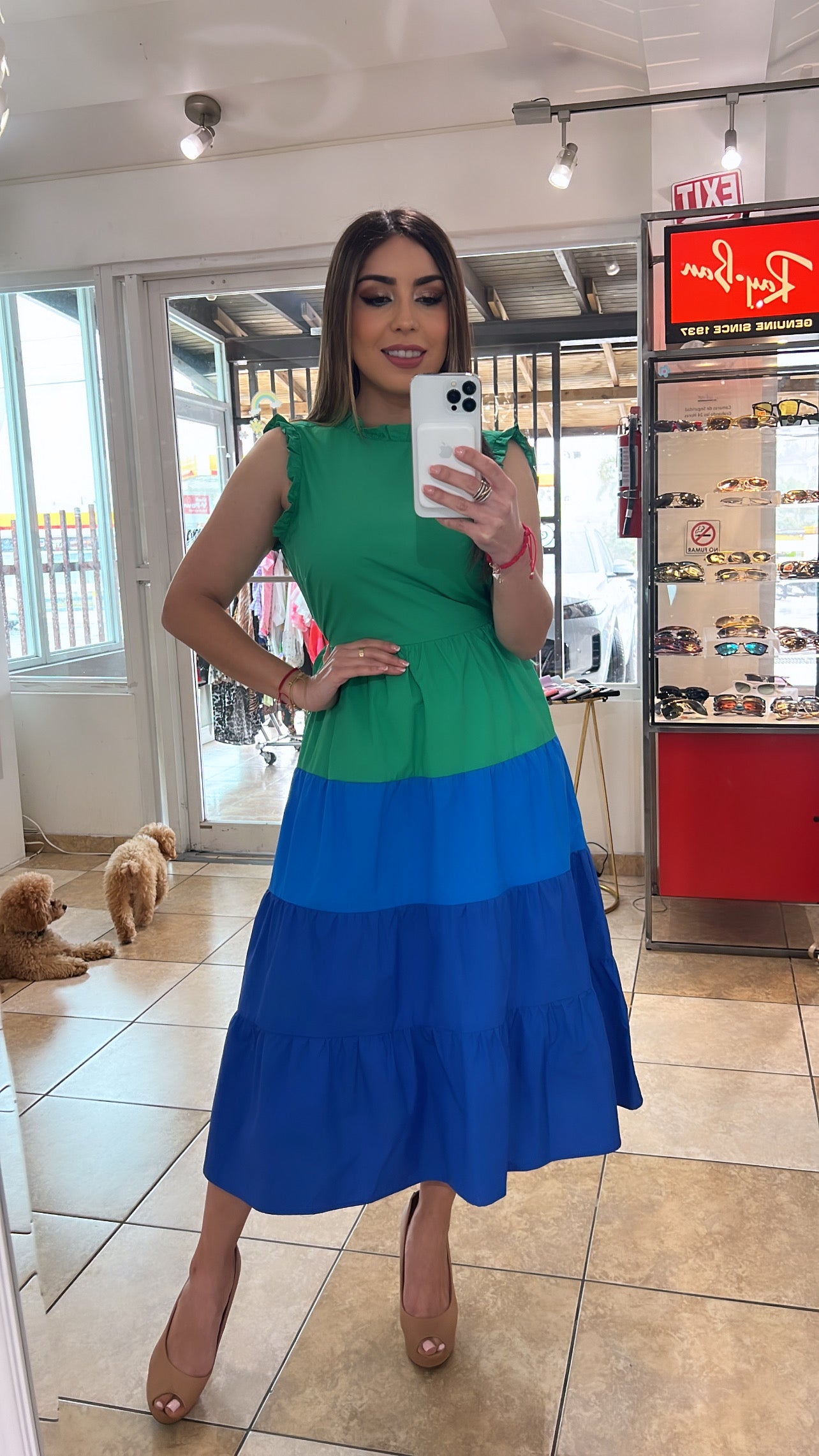 Color Block Midi Dress