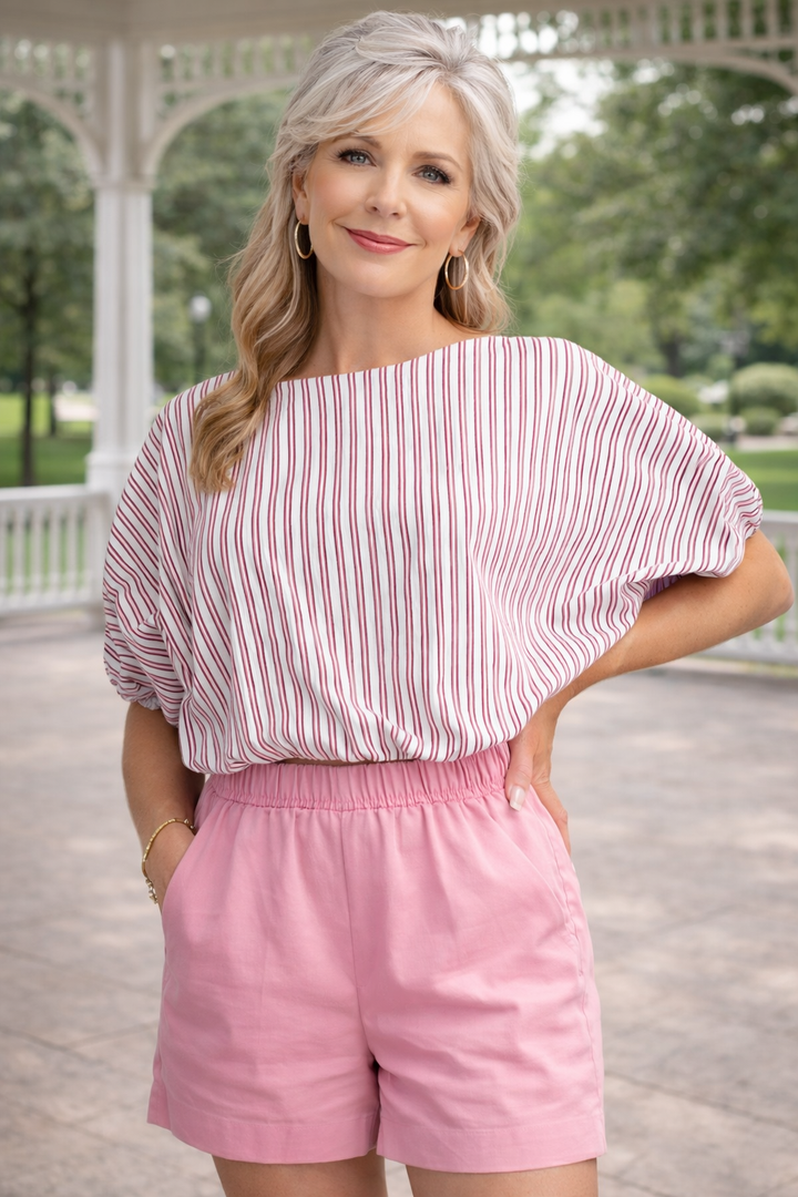 Paperbag Fringe Blouse
