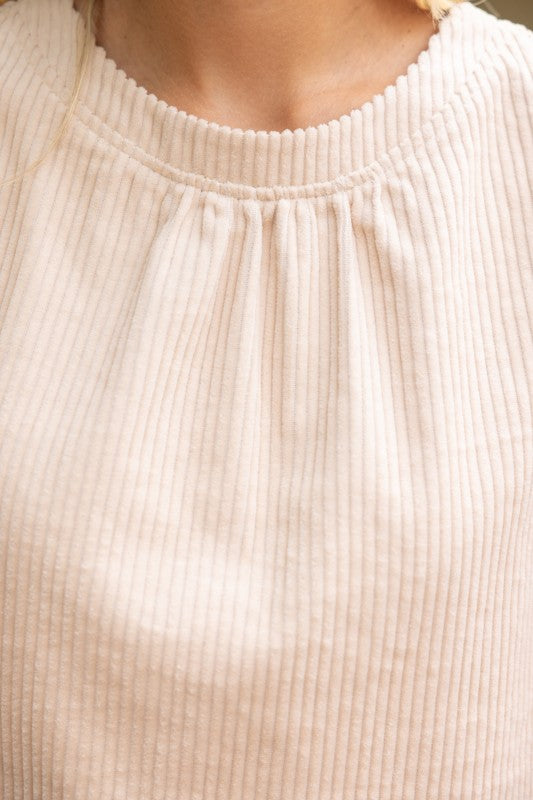 Corduroy Embroided Blouse
