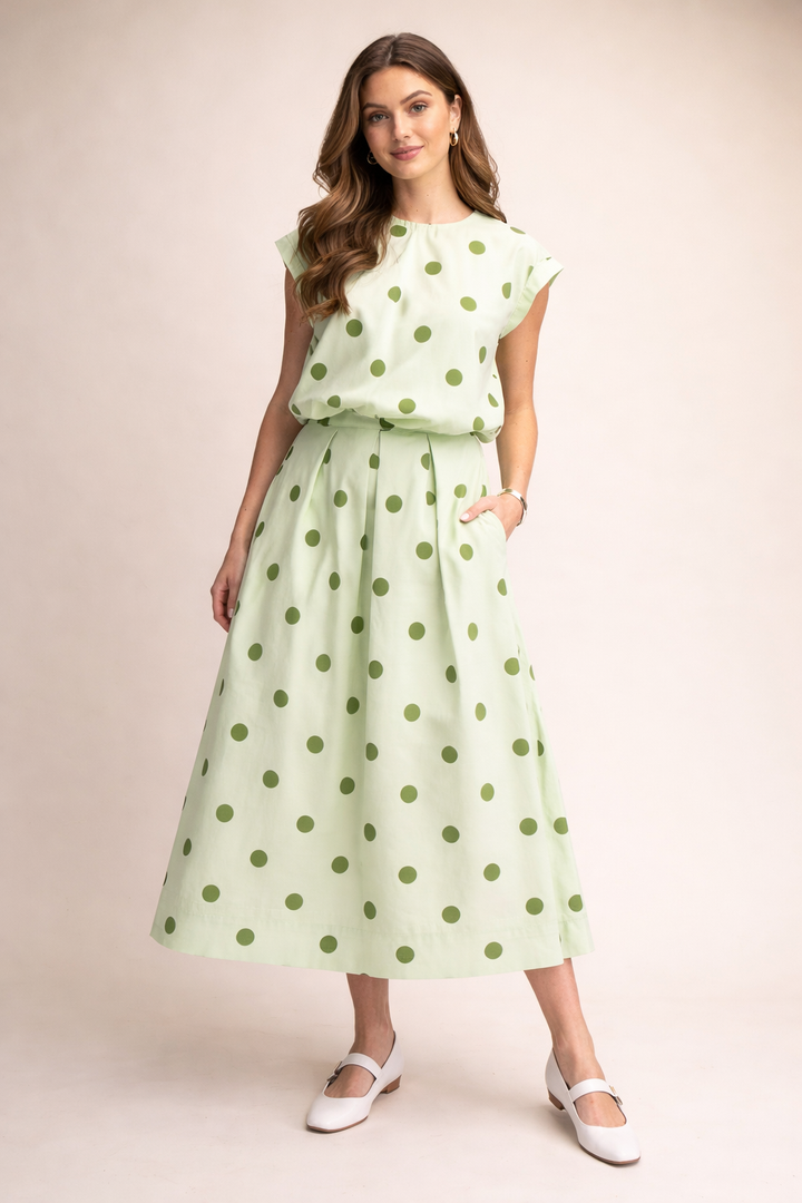 Bubble Polka Skirt Set