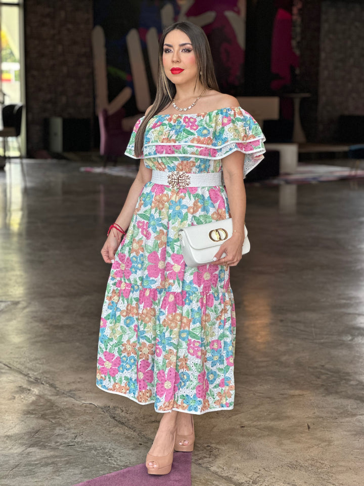 Floral Eyelet Dress