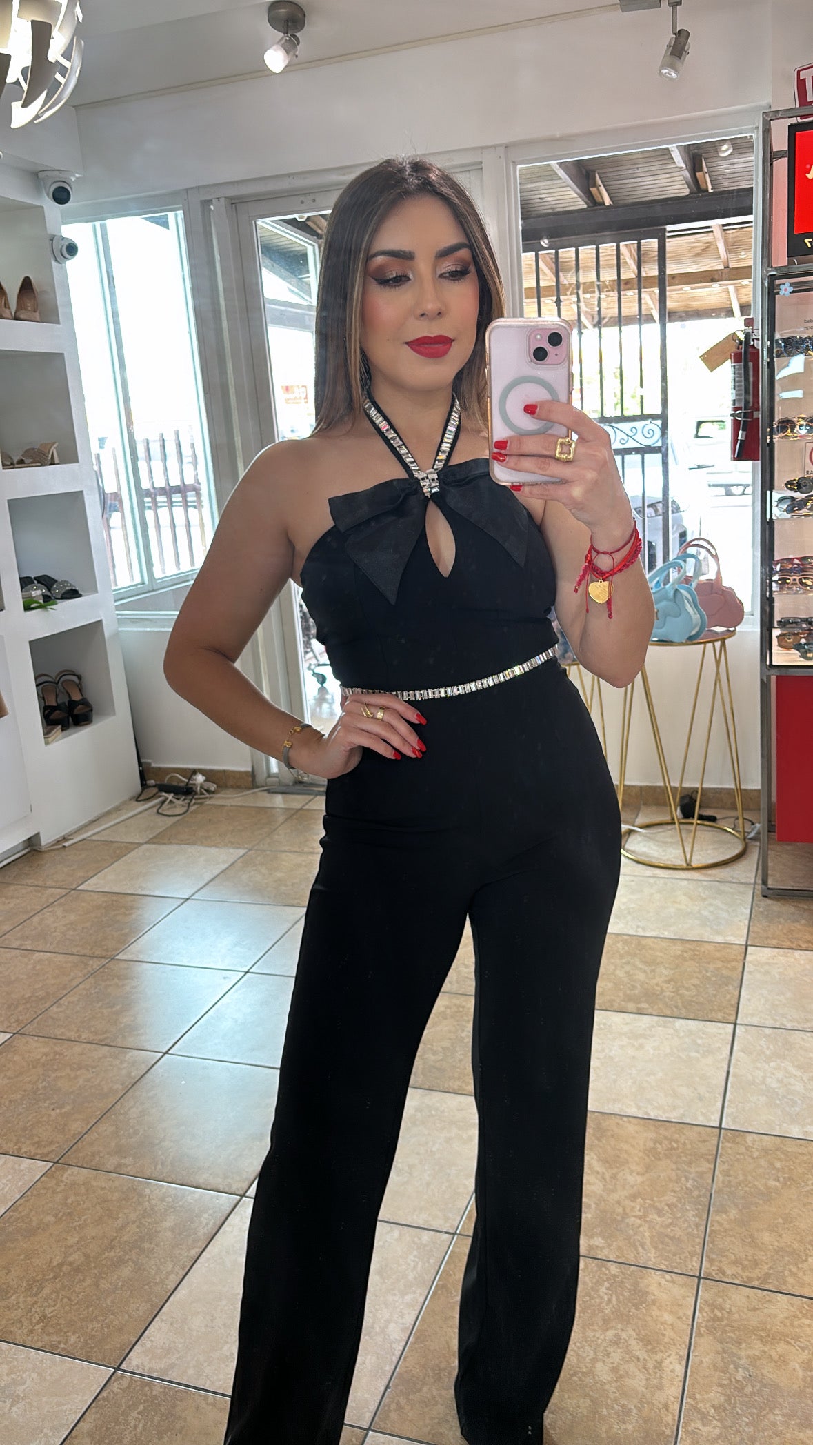 Bow detail Jumpsuit