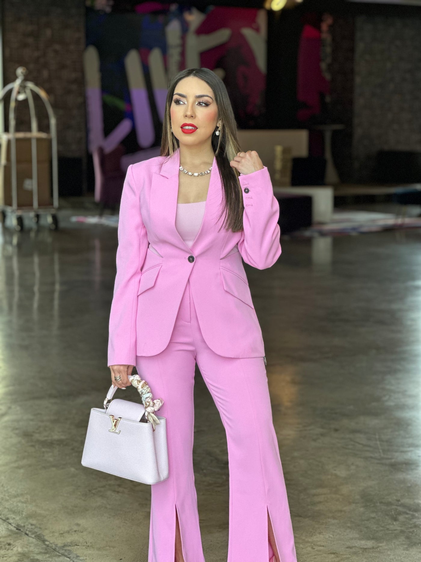 Pink Blazer Set