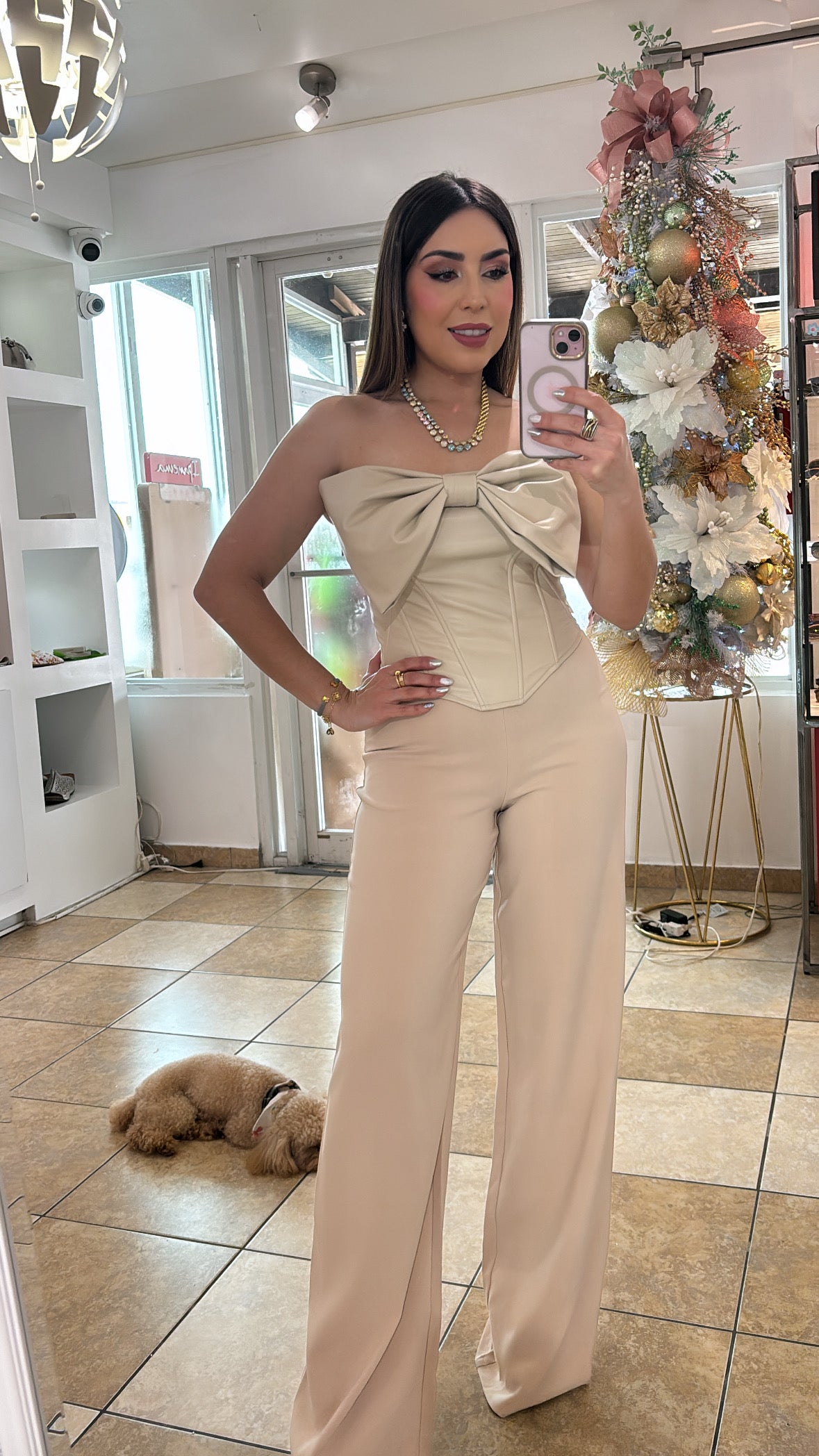 Bow Corset Jumpsuit