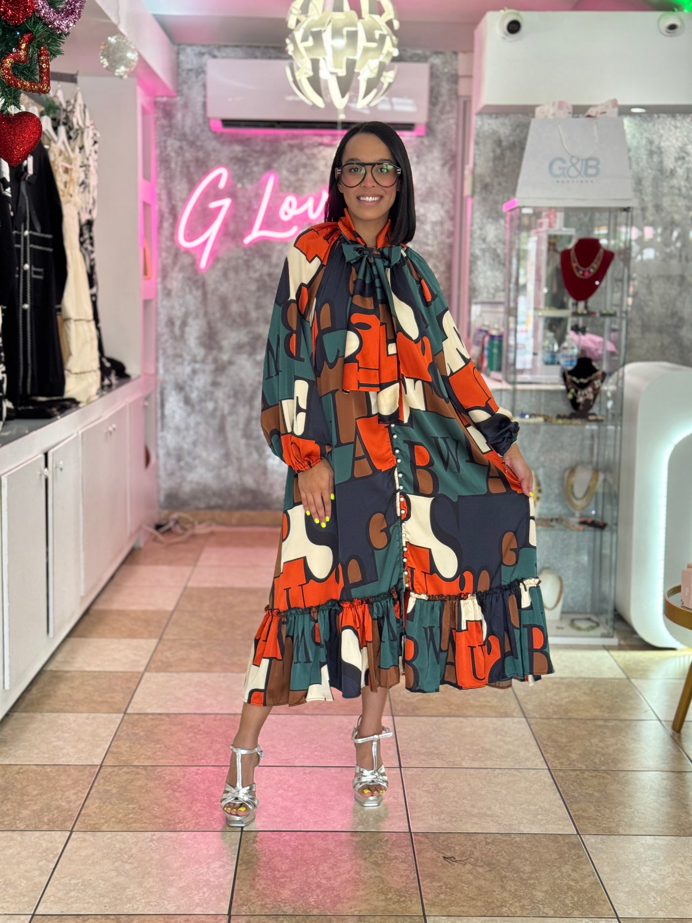 Letter Puzzle Dress