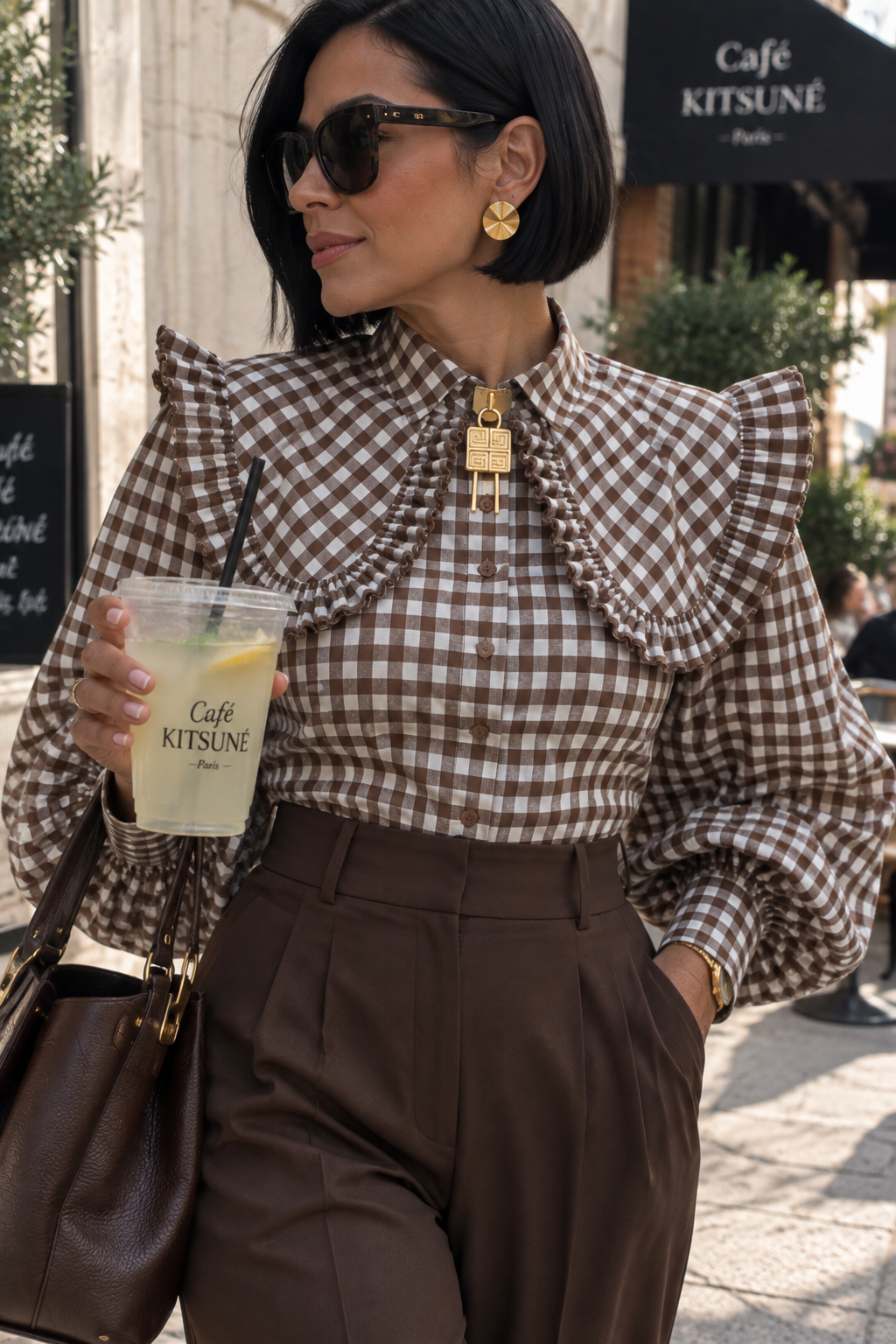 Vintage Checkered Blouse
