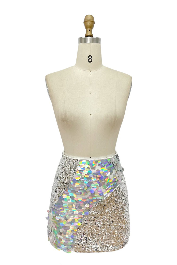 Silver Mini Skirt