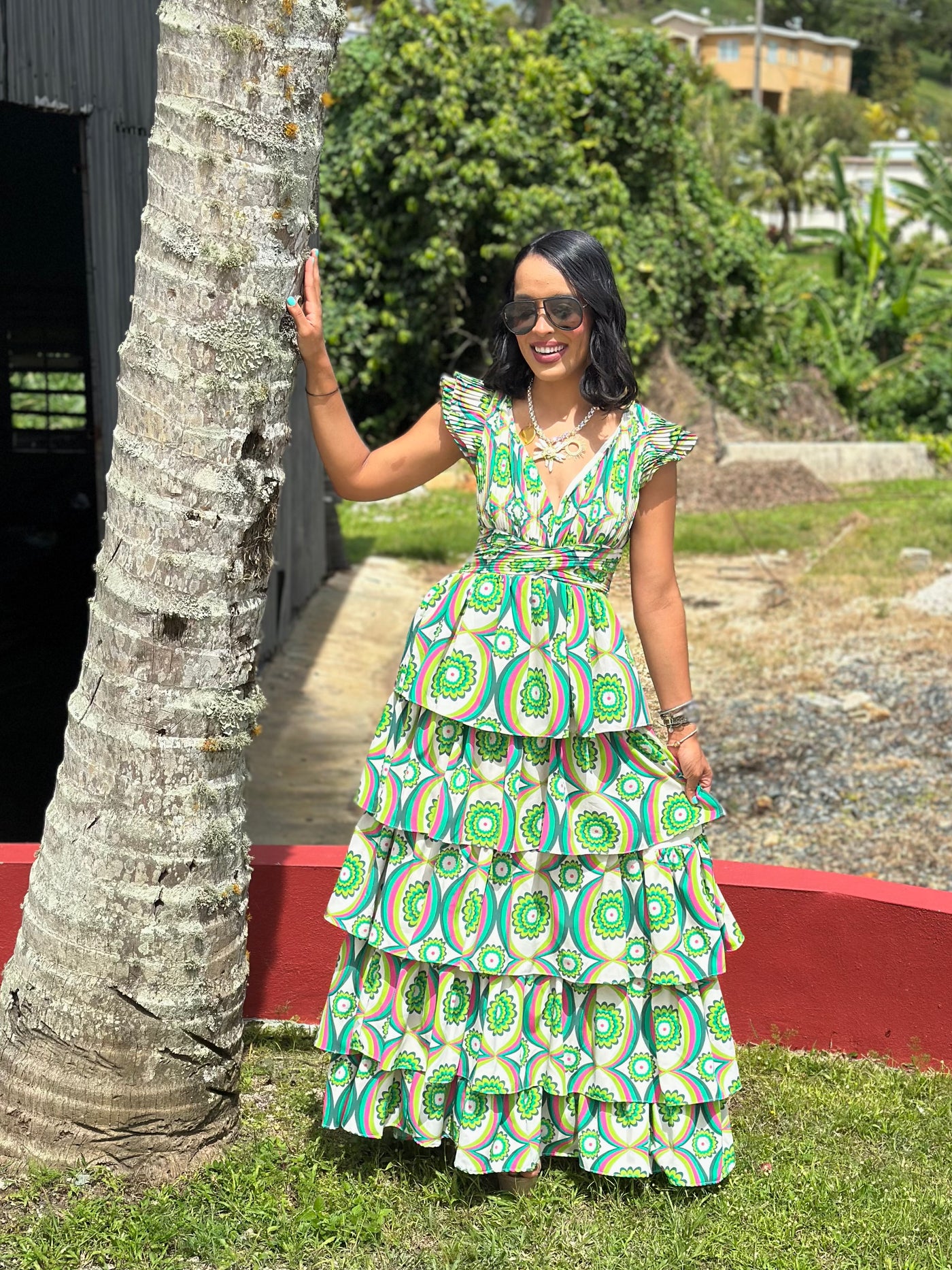 Esmerald Ruffle Dress