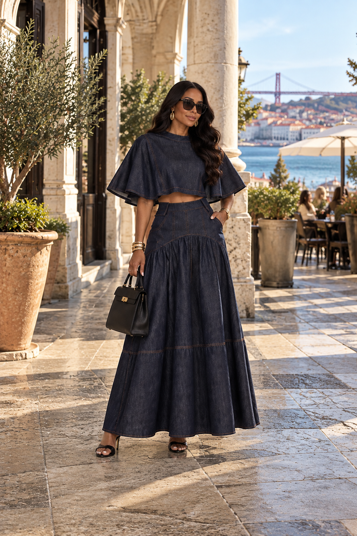 Midnight Denim Elegance Set
