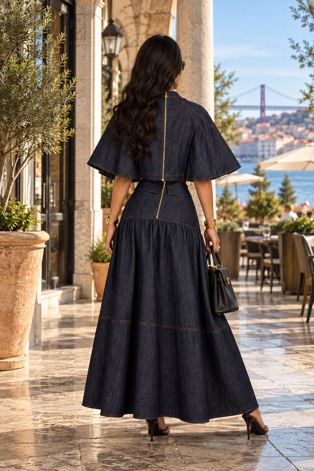 Midnight Denim Elegance Set