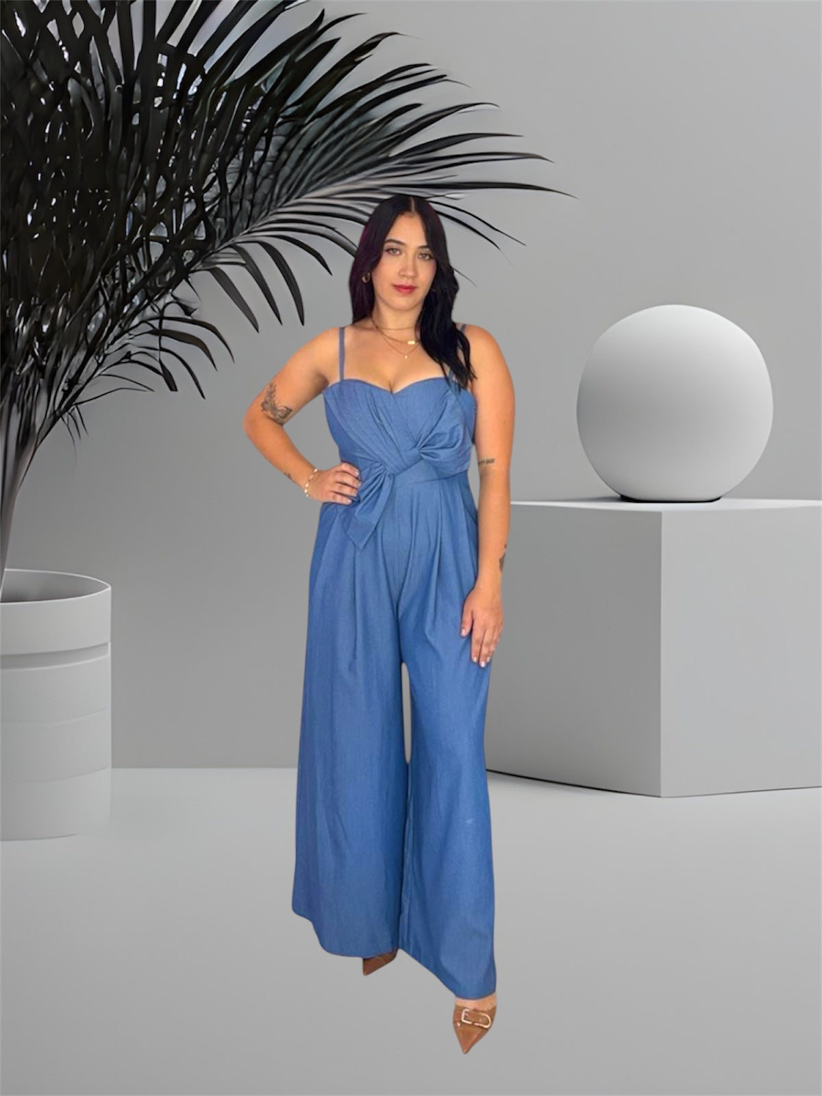 Gracia Fashion Denim Jumpsuit