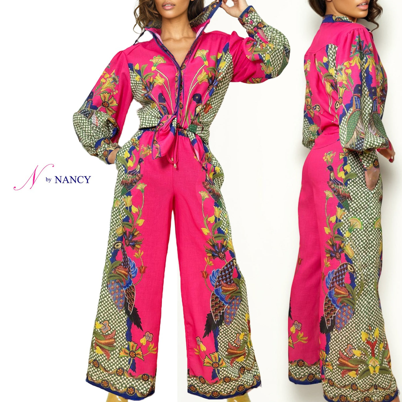 N by Nancy Fucsia Flower Set