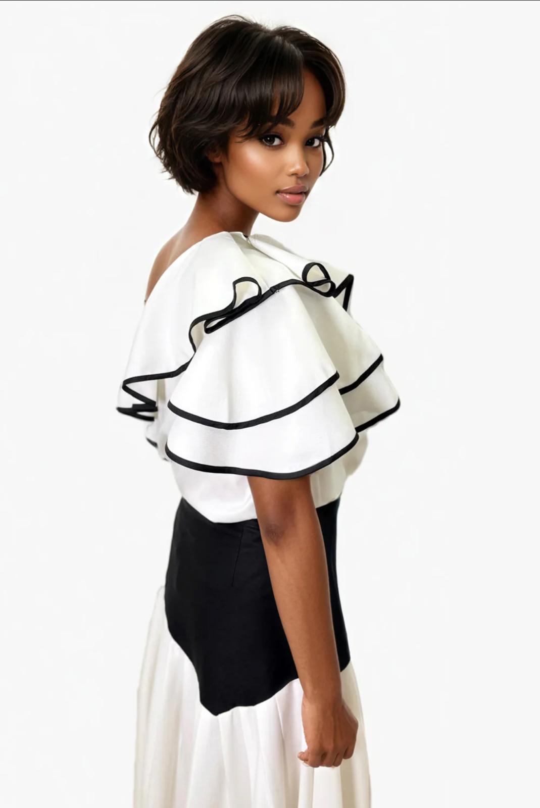 N By Nancy White One Shoulder Top