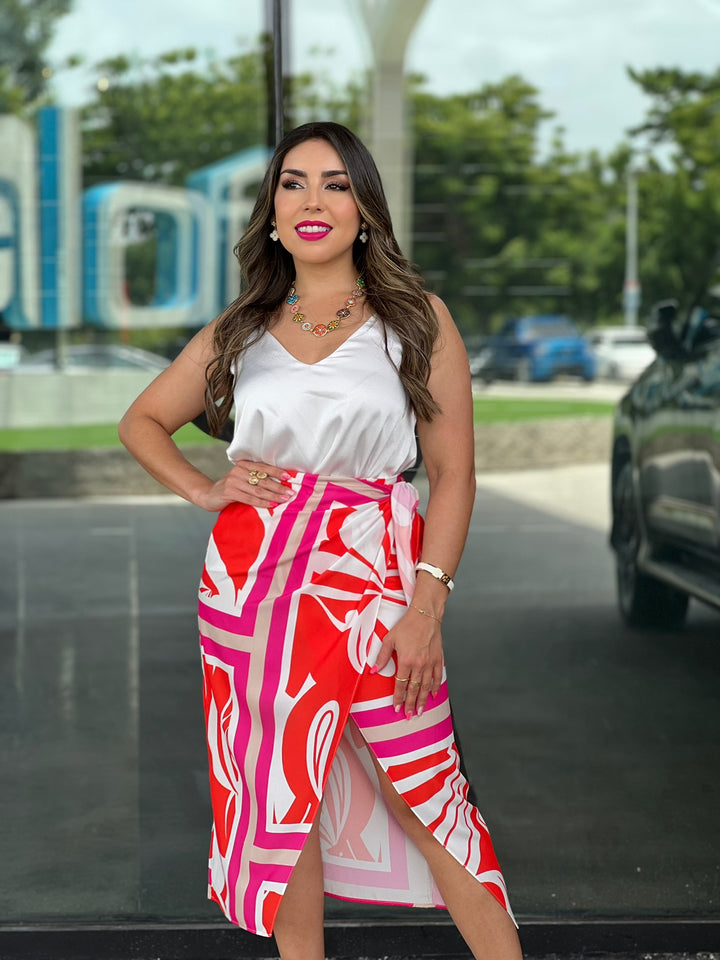 Wrap Midi Skirt