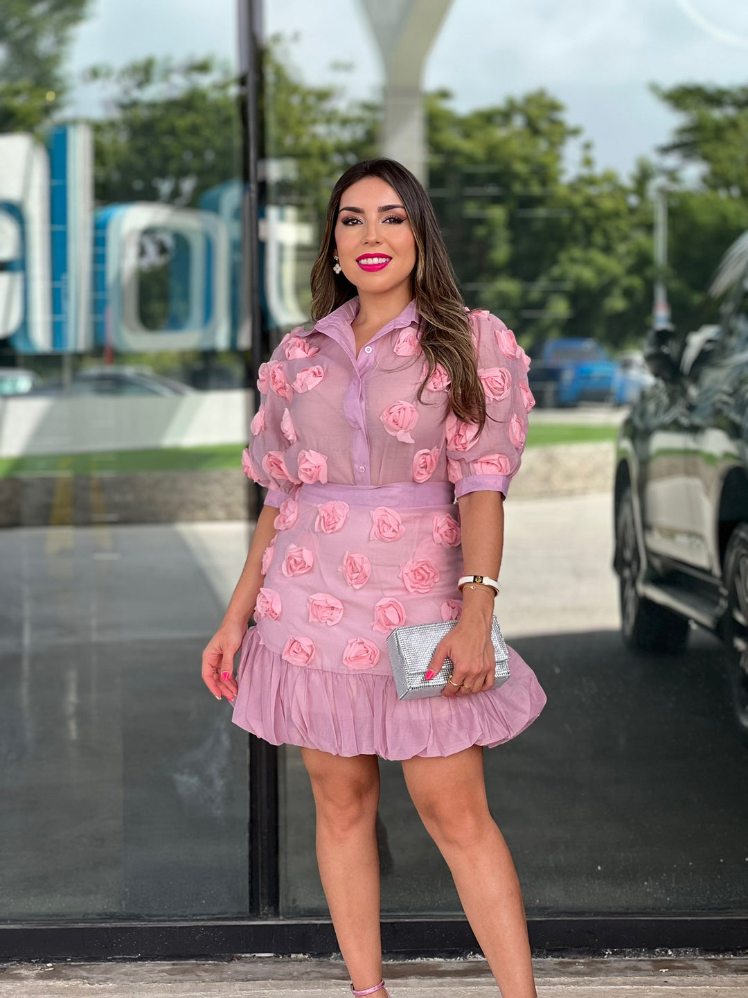 Organza Roses Skirt Set