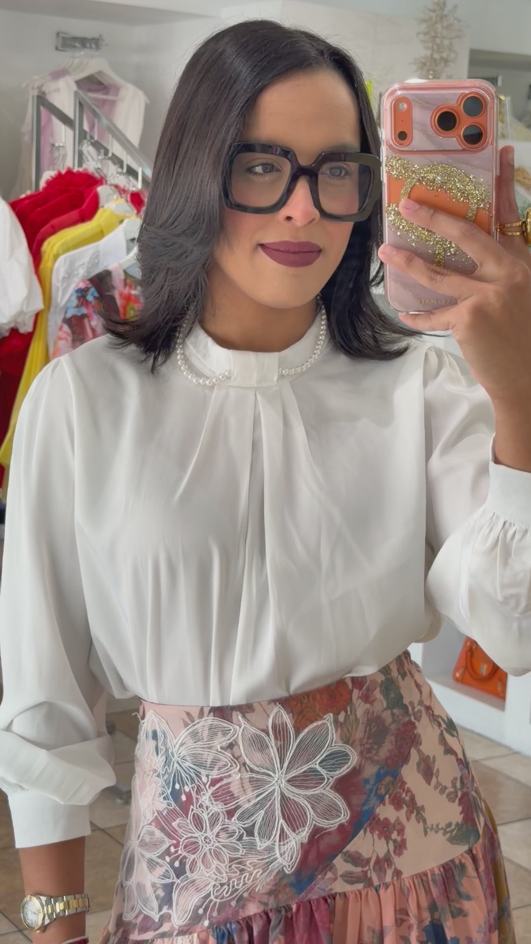 Vintage Rosé Skirt