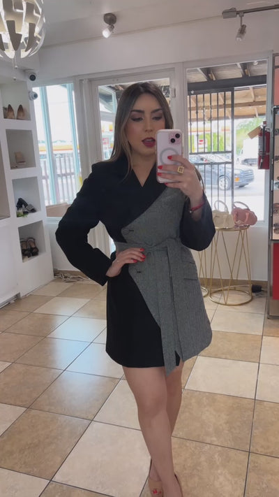 2 Tone Blazer Dress