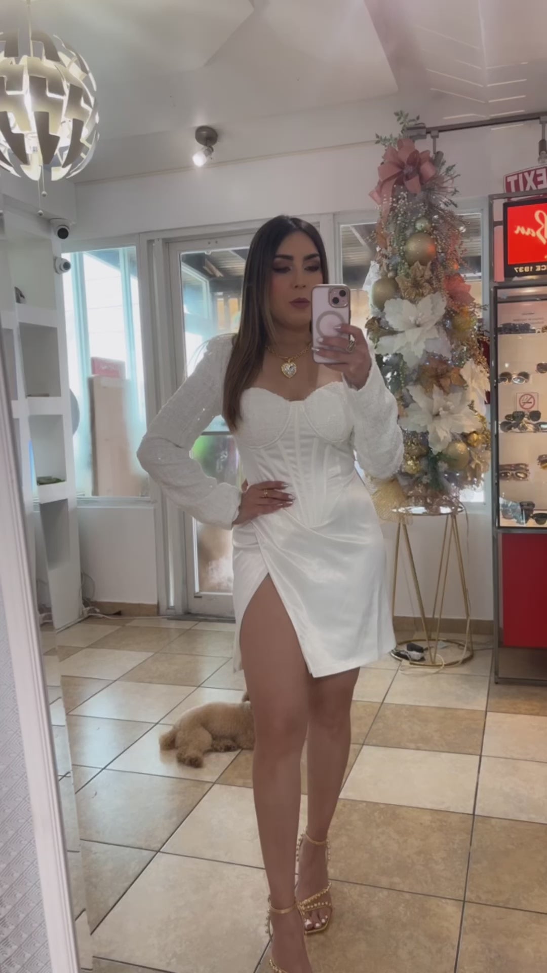 Corset Satin Mini Dress
