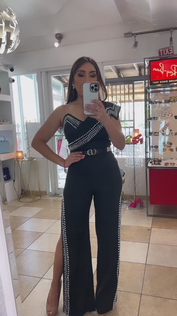 White & Pearls Jumpsuit