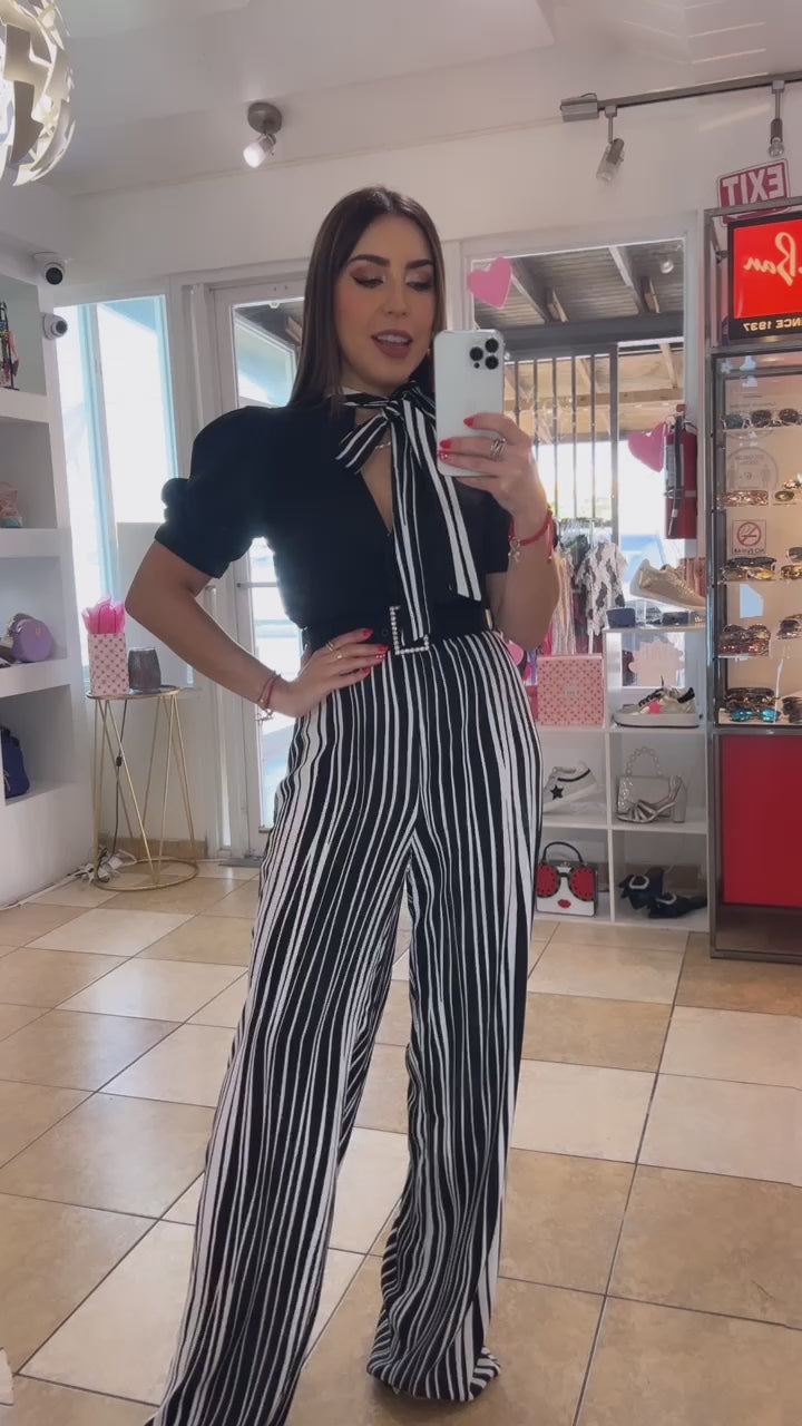 Stripes Fashion Jumpsuit